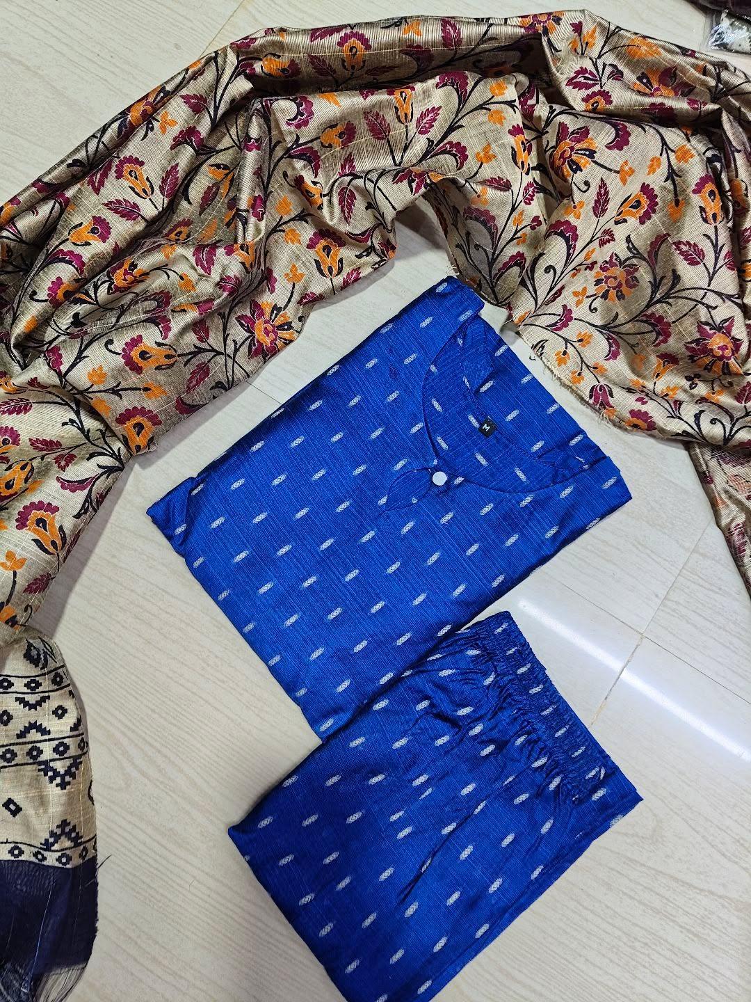 Raw Silk Kurti  Set EW89