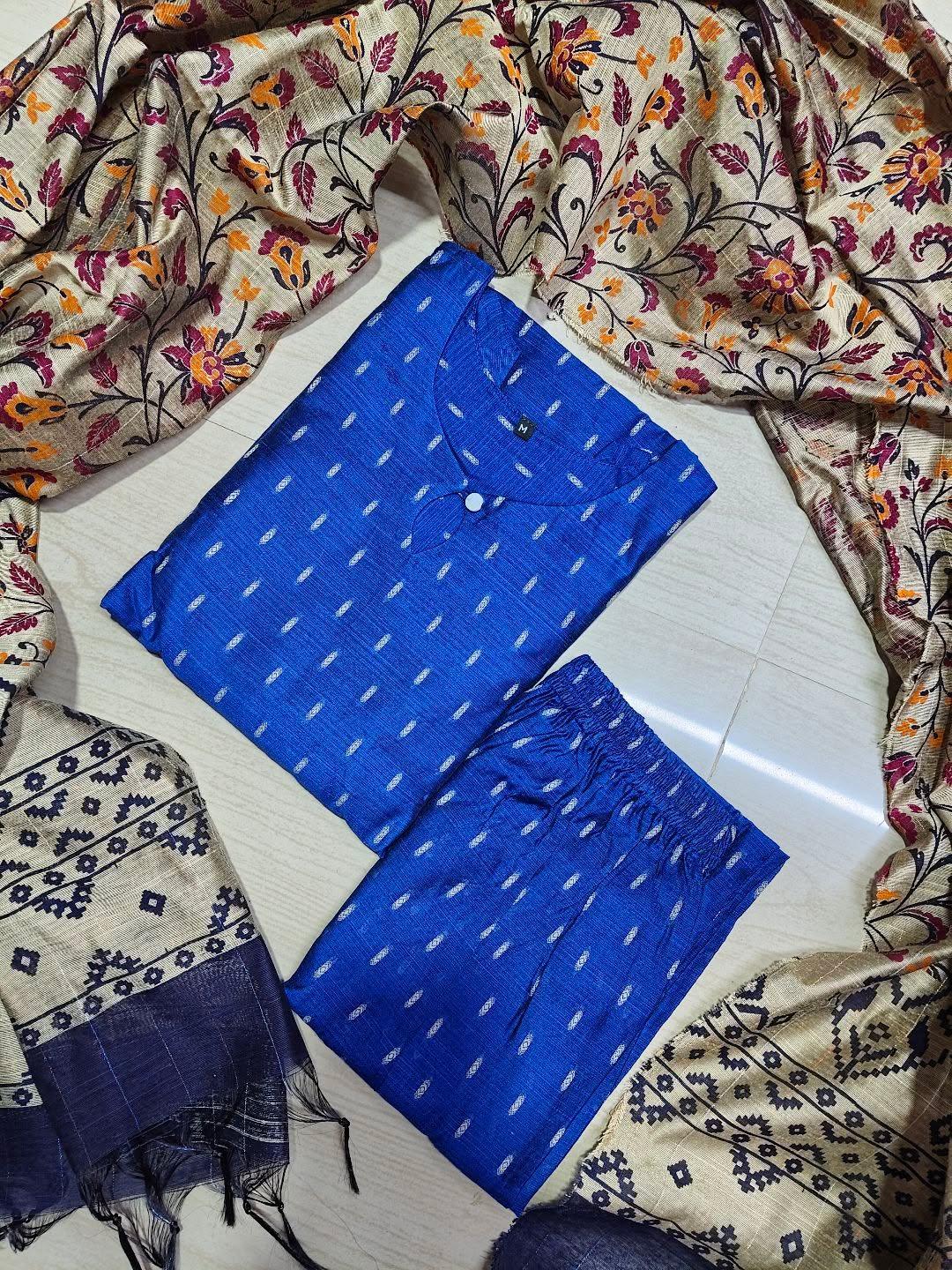 Raw Silk Kurti  Set EW89
