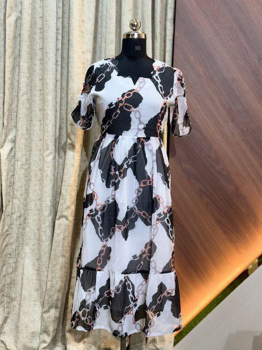 Georgette Floral Frock GFF08