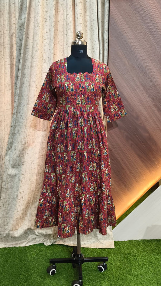 Cotton Kantha Frocks  CKF08