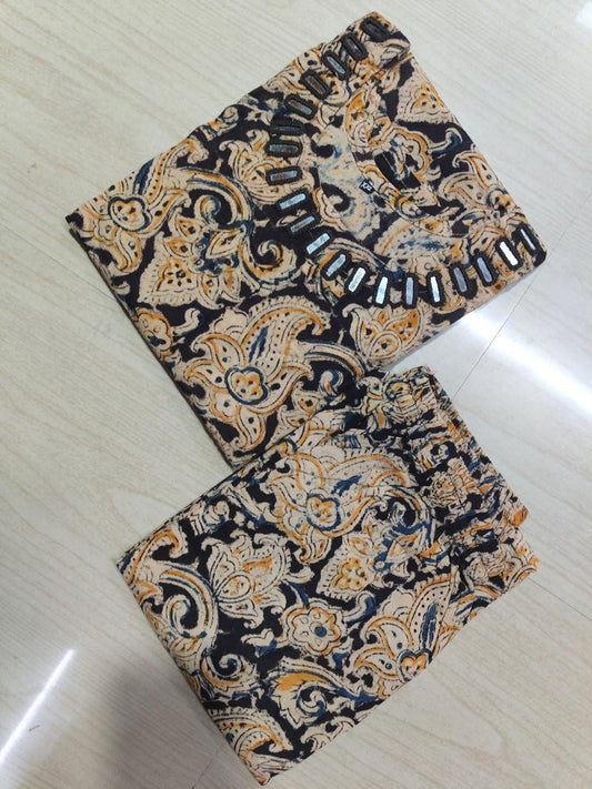 Kalamkari Kurti With Phant  PKA08