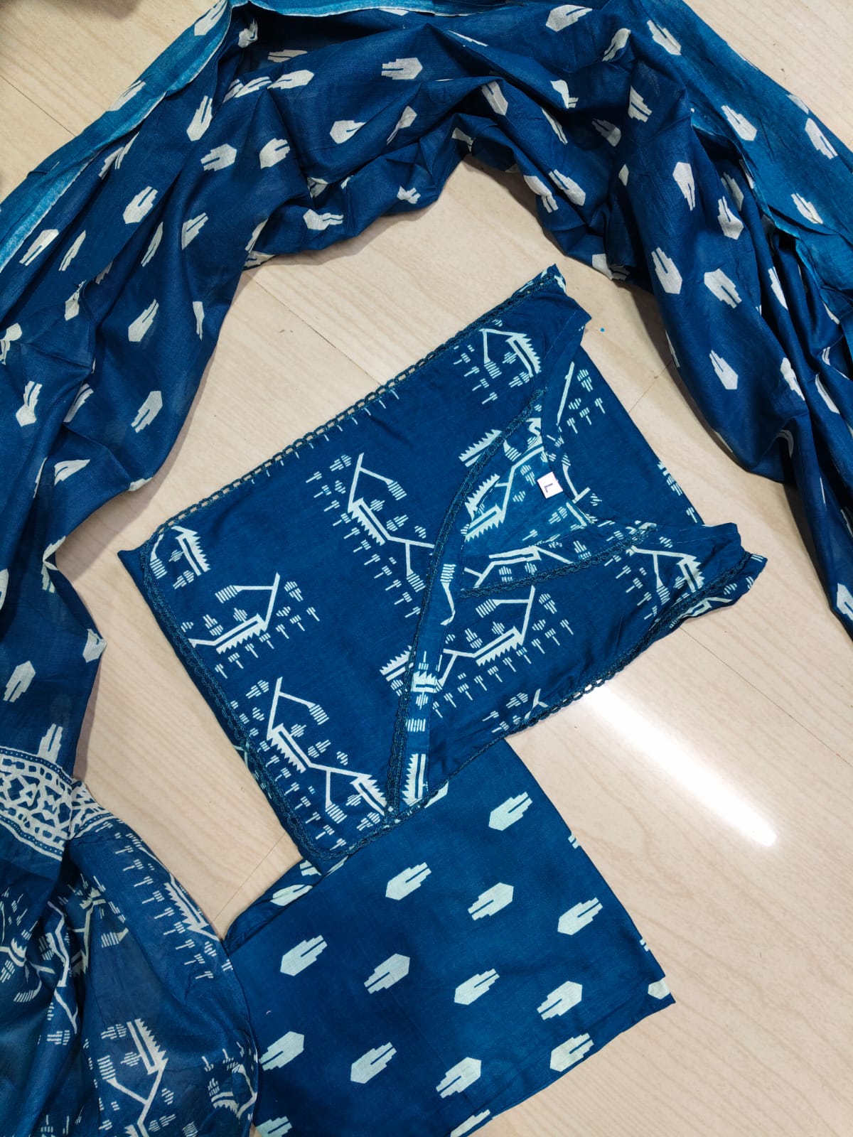 Jaipur Cotton Kurti Set - JKS08 (Check Our Size Chart Before Placing the Order)