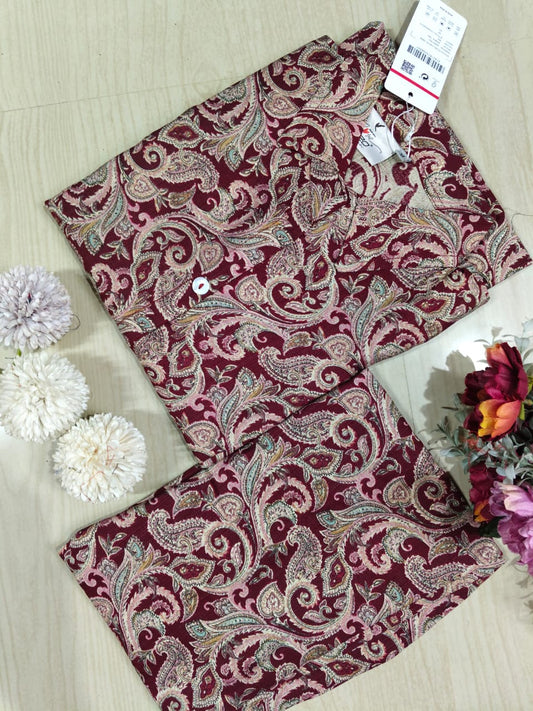 A Line Vertican Silk Kurti  AVS08