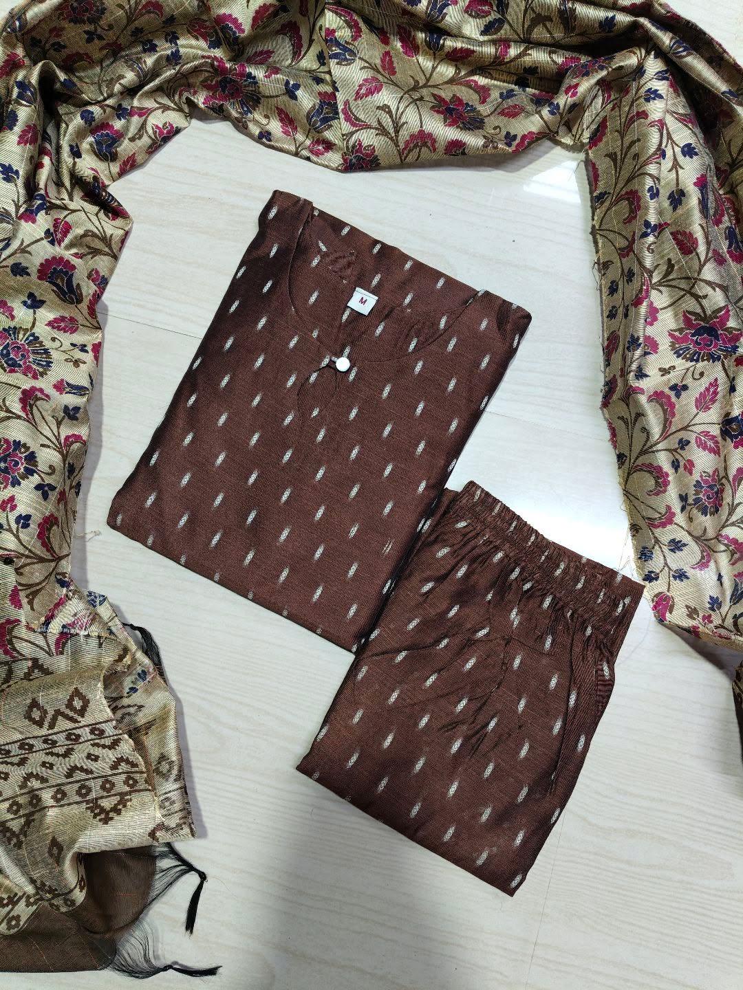 Raw Silk Kurti  Set EW92