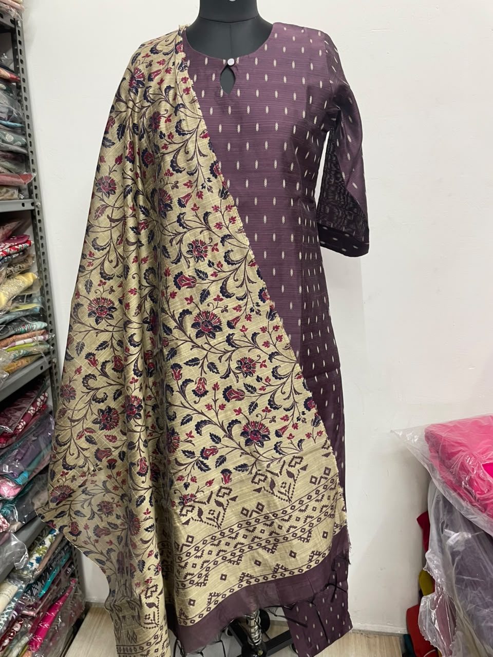 Raw Silk Kurti  Set EW94