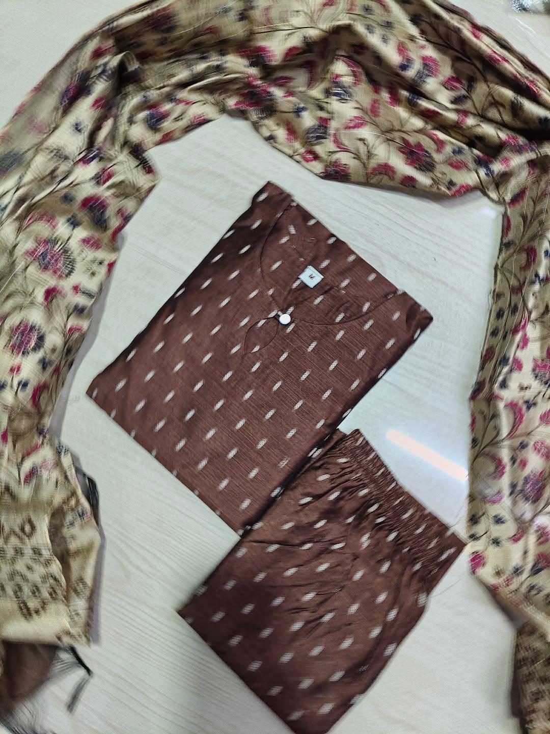 Raw Silk Kurti  Set EW92