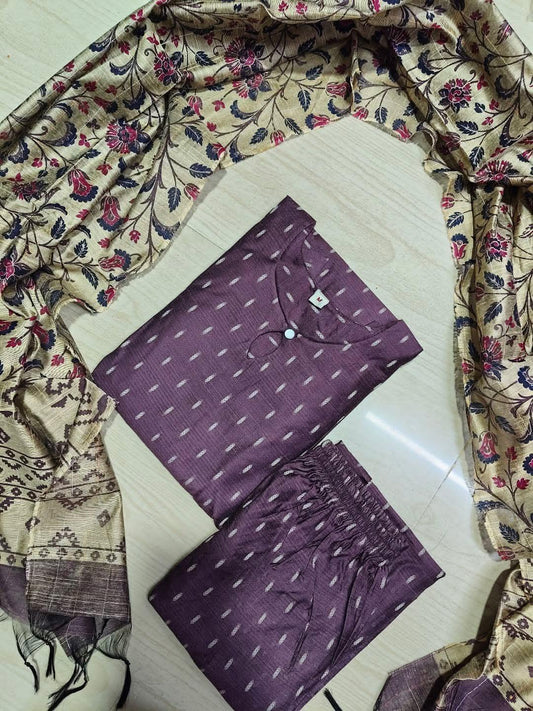 Raw Silk Kurti  Set EW94
