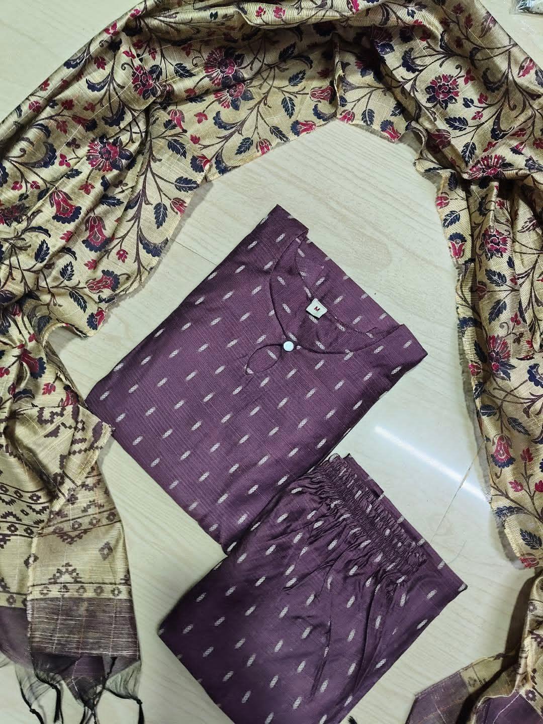 Raw Silk Kurti  Set EW94