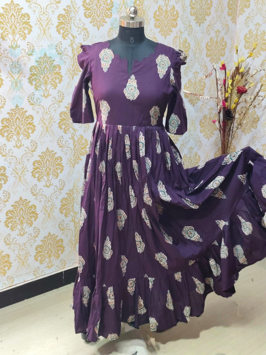 Premium Rayon Floral Frock - CFF99
