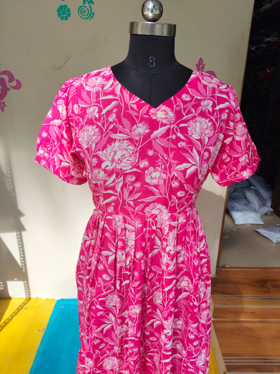 Cotton Floral Frock - CFF109