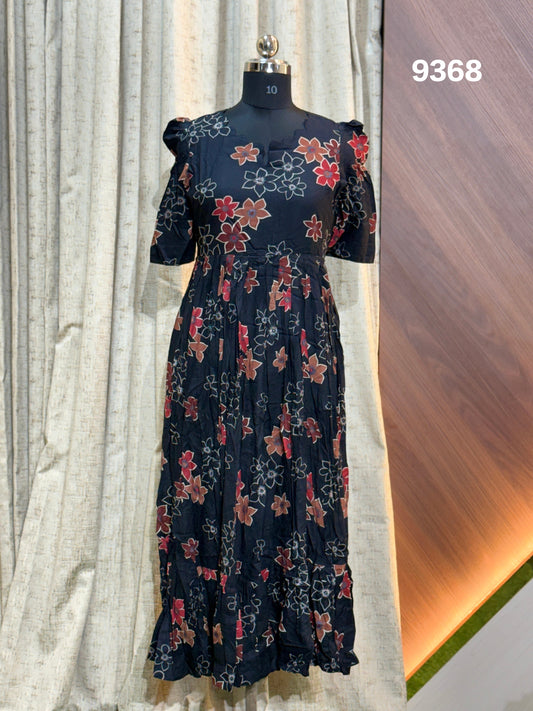 Premium Rayon Floral Frock - CFF9368