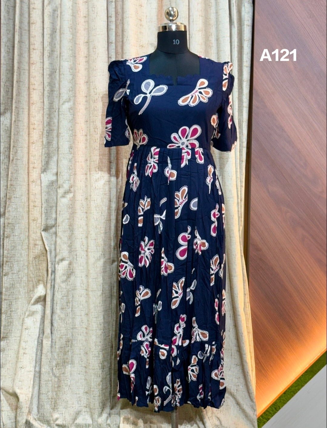 Premium Rayon Floral Frock - CFFA121
