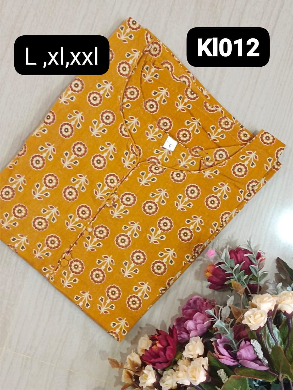 Cotton Kurtis with lining  - Kl012