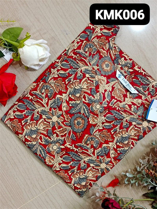 kalamkari cotton side cut kurti-KMk006