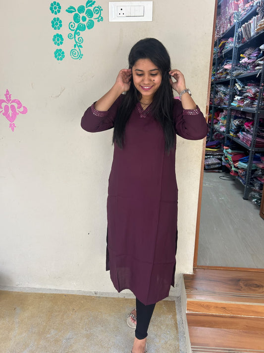 Shiny Silk Kurti SSK1