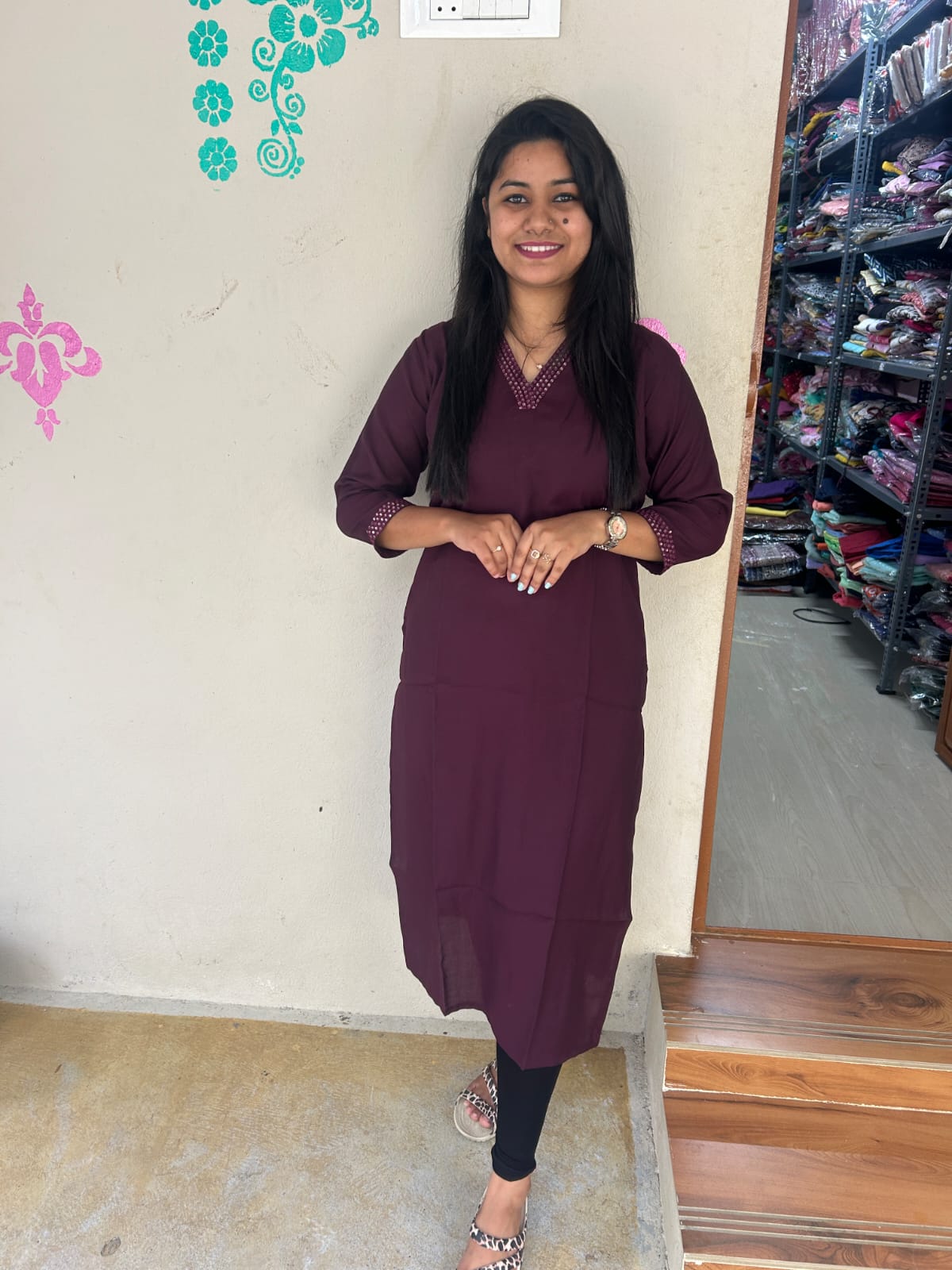 Shiny Silk Kurti SSK1