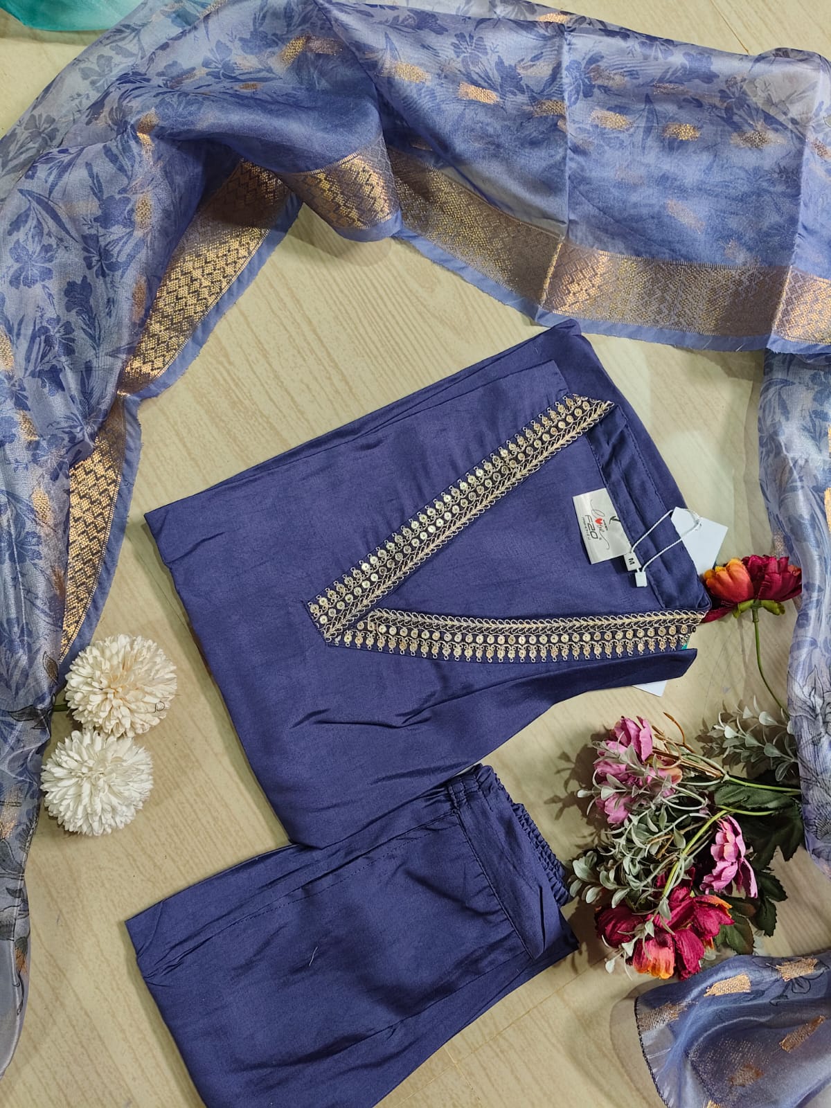 shiny dupatta set SSD08