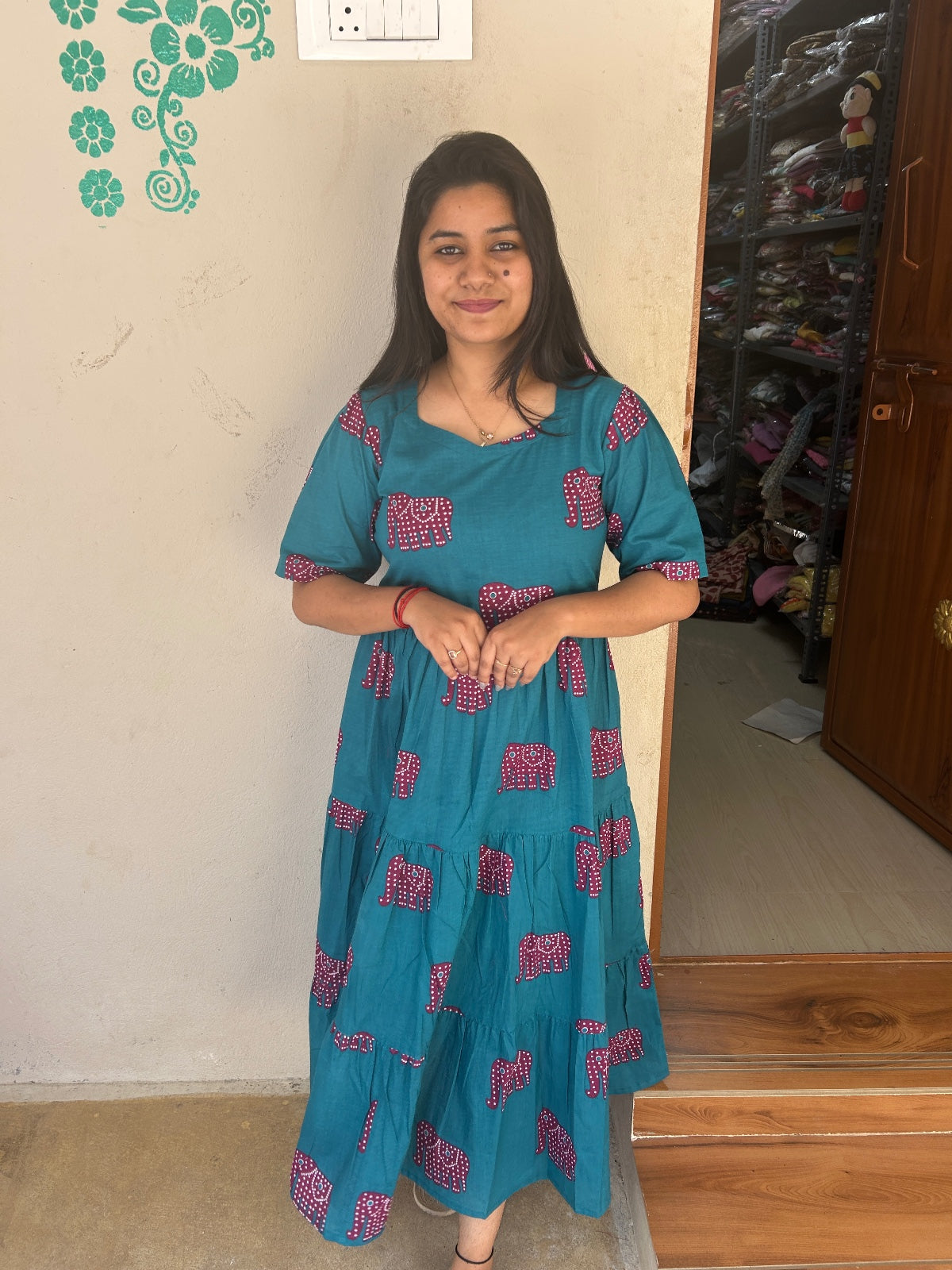 Cotton Floral Frock - CFF28