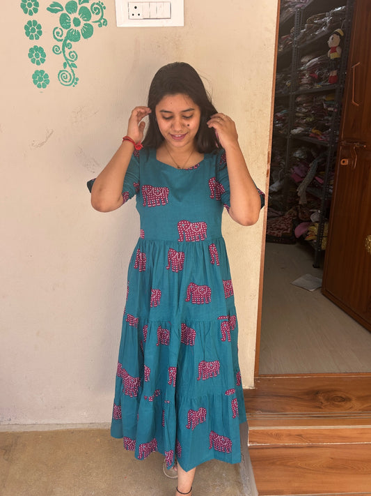 Cotton Floral Frock - CFF28