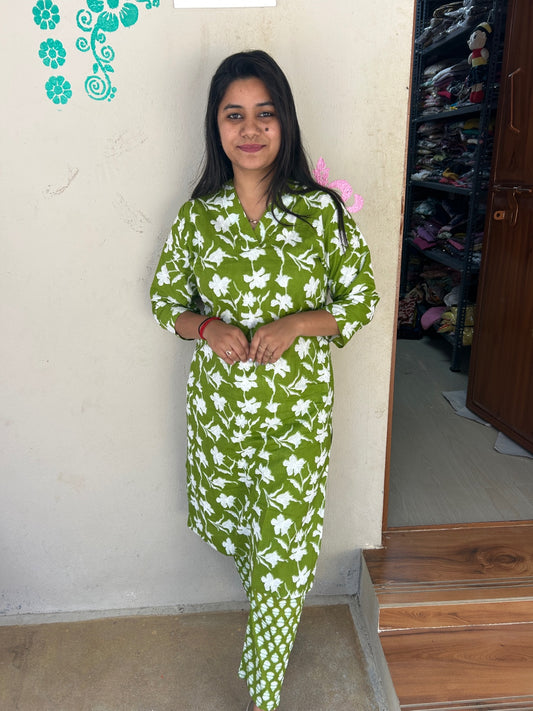 Jaipur Cotton Kurti with Pant - JCK01