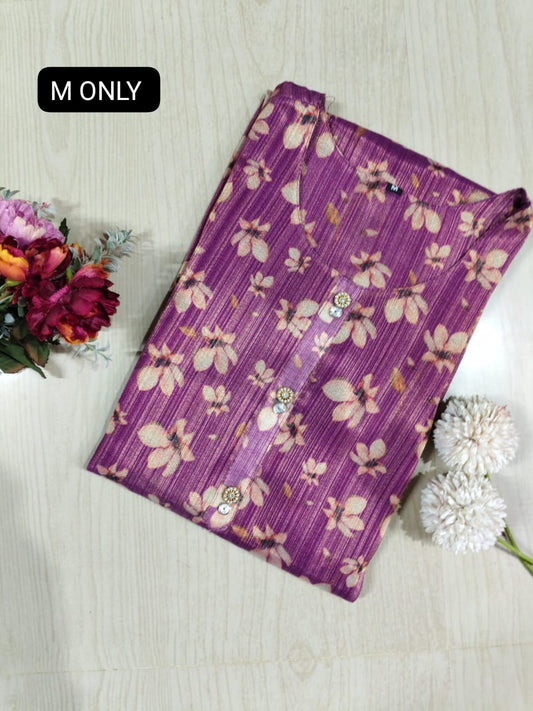 Floral Tissue Kurti - FTK14