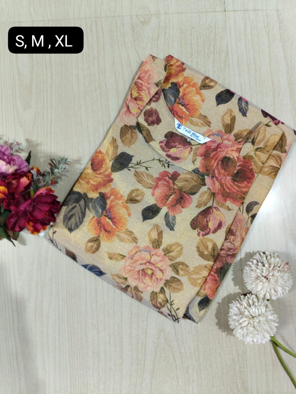 Floral Tissue Kurti - FTK05