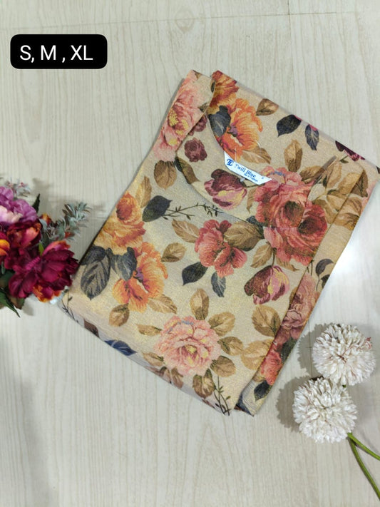 Floral Tissue Kurti - FTK05