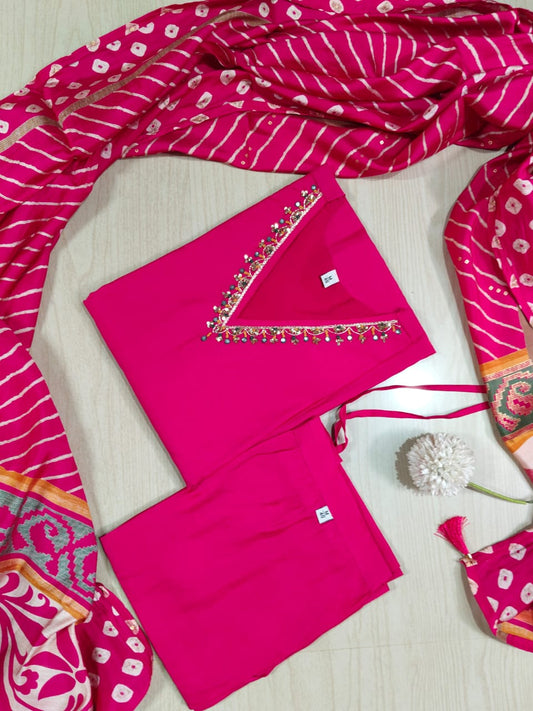 Premium Modal Chanderi Silk Kurti - CSK38