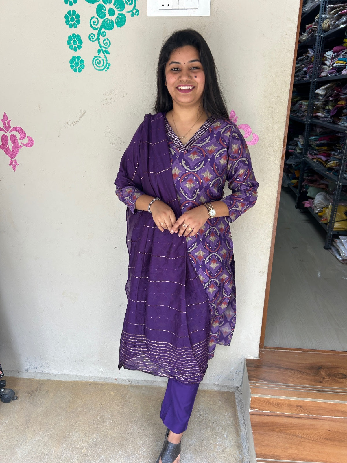 Kurti with Pant and Linen Dupatta sets - KPL22