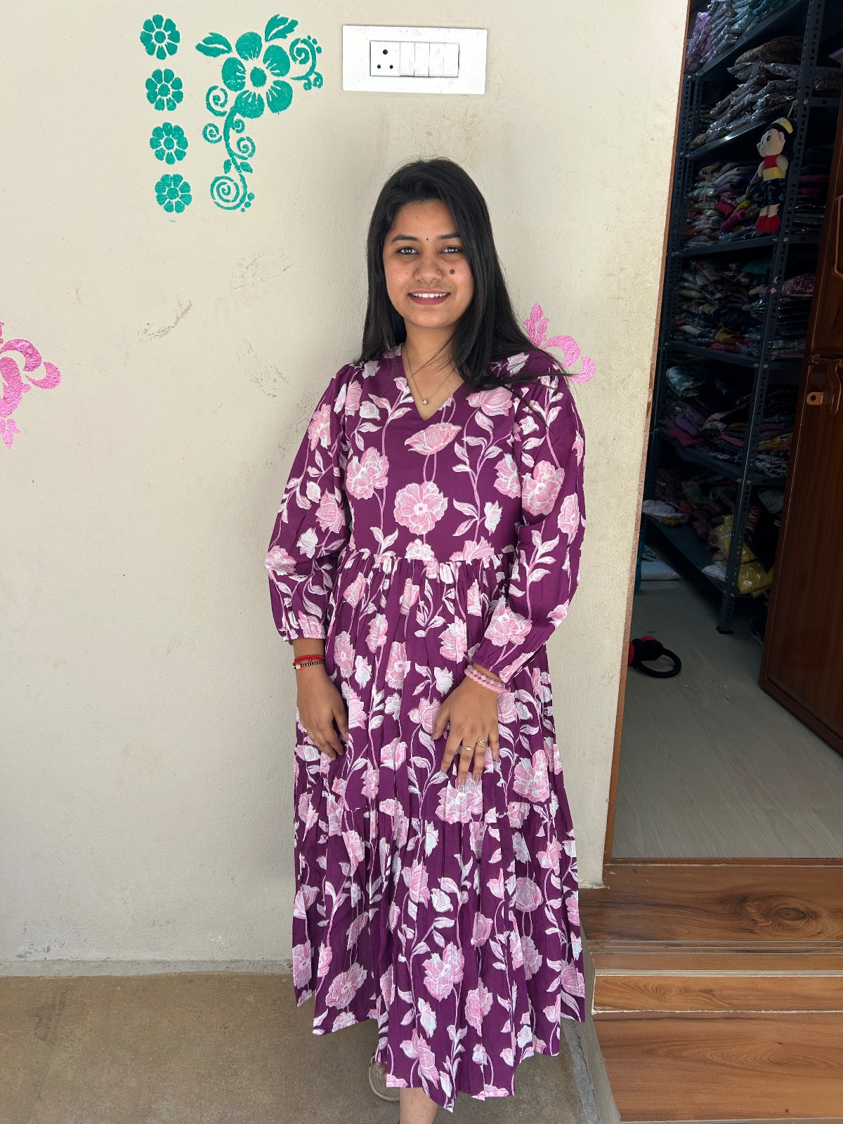 Cotton Floral Frock - CFF42