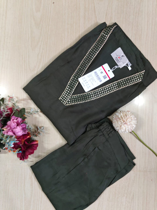 Shiny Silk Kurti with Pant - PSSK19