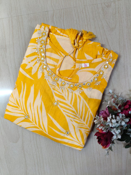 Cotton Long Sleveless Frocks CLF16