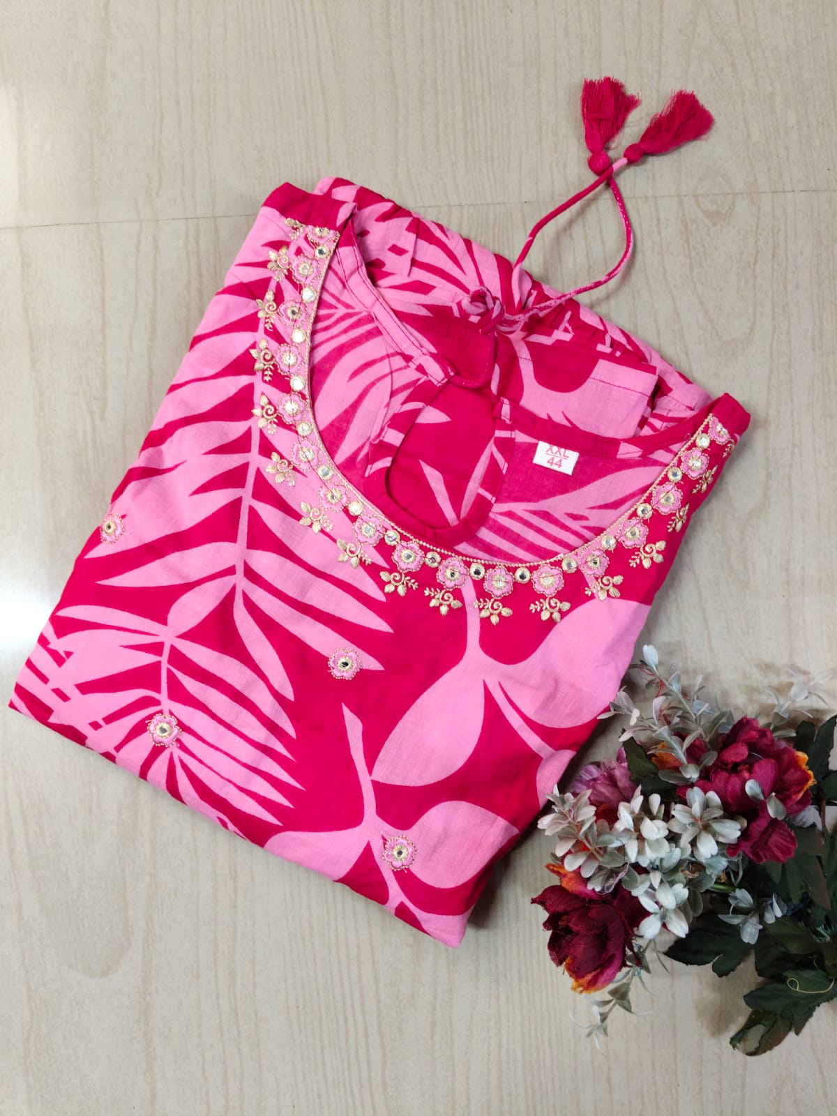 Cotton Long Sleveless Frocks CLF15
