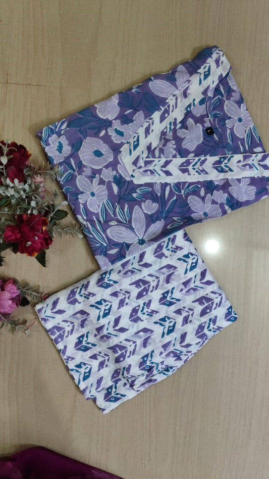 V neck Kurthi with Pant  ALN28