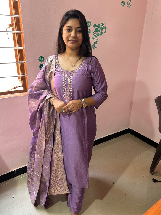 Premium Modal Chanderi Silk Kurti - CSK57