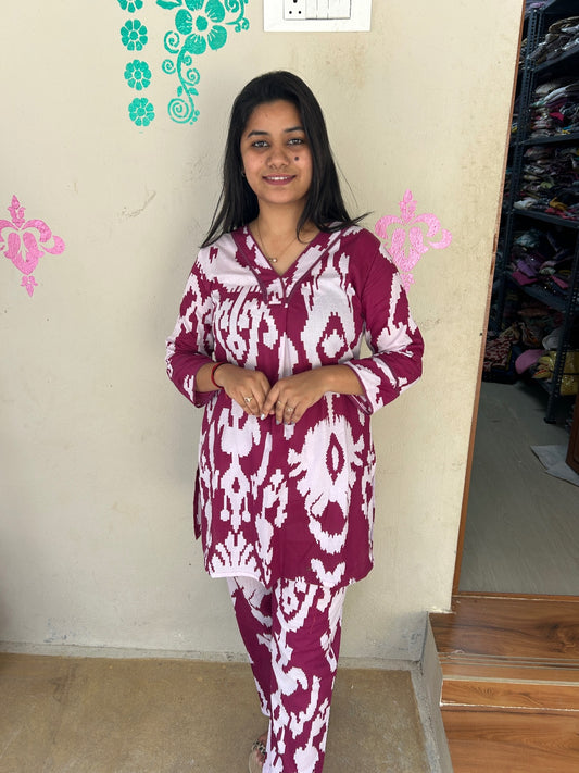 Cotton  Co-ord Sets ( night suits )  NSC119