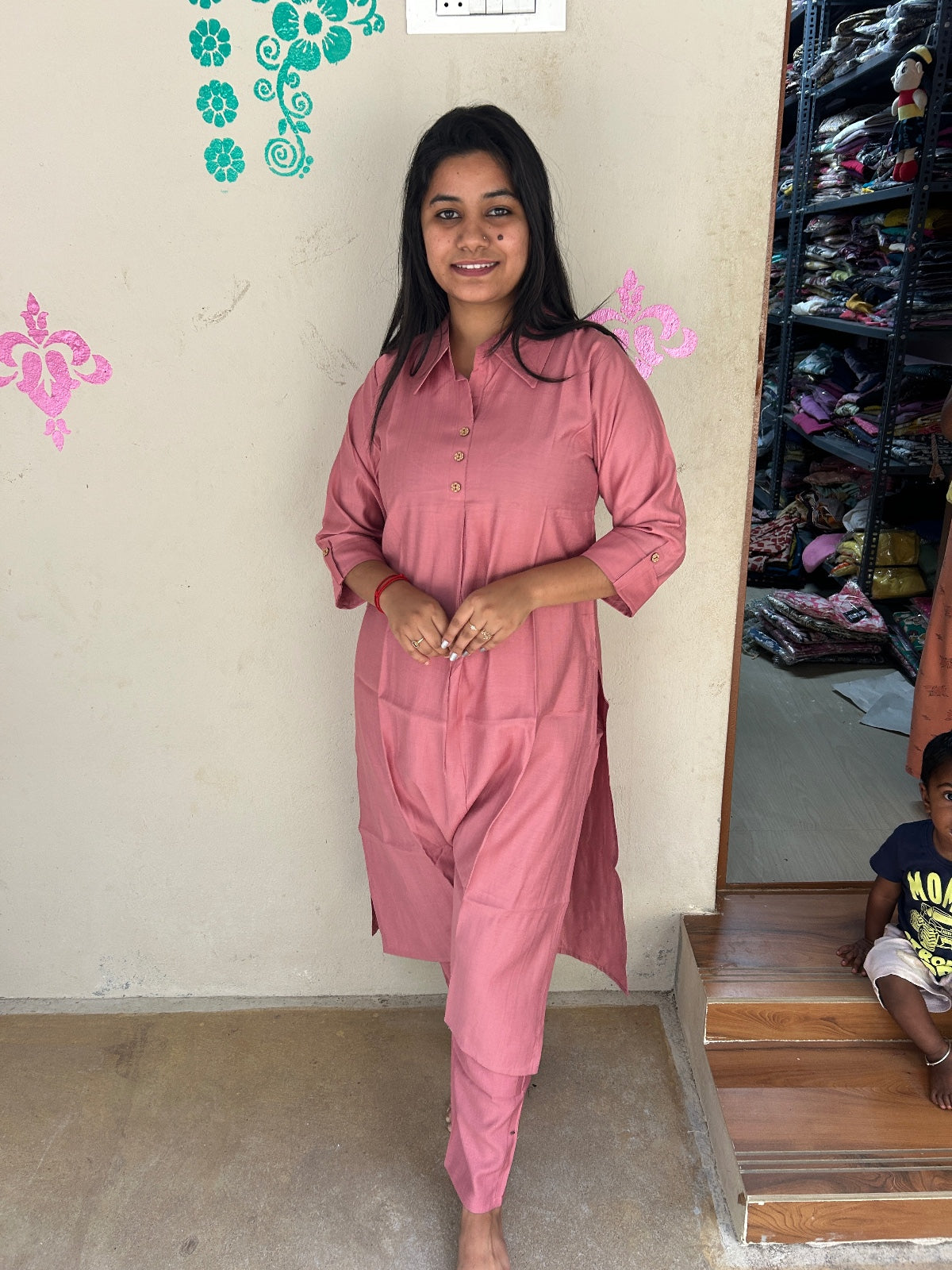 Shiny Silk Kurti with Pant - PSSK23
