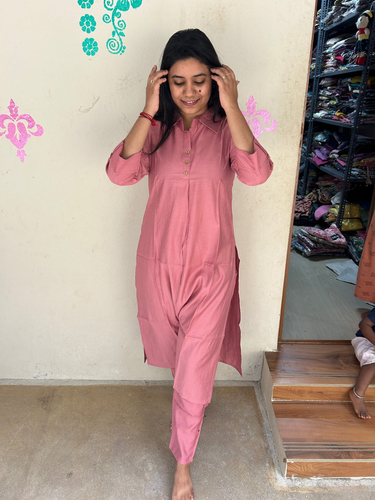 Shiny Silk Kurti with Pant - PSSK23