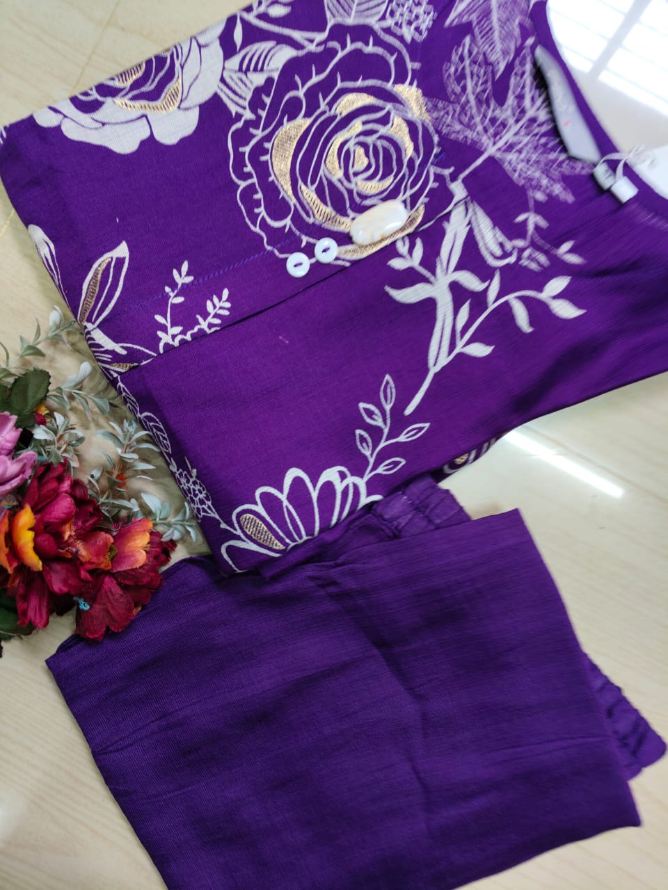 A Line Vertican Silk Kurti  AVS31