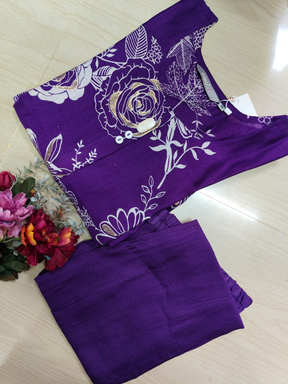 A Line Vertican Silk Kurti  AVS31