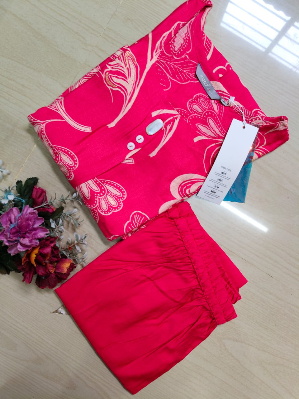 A Line Vertican Silk Kurti  AVS30