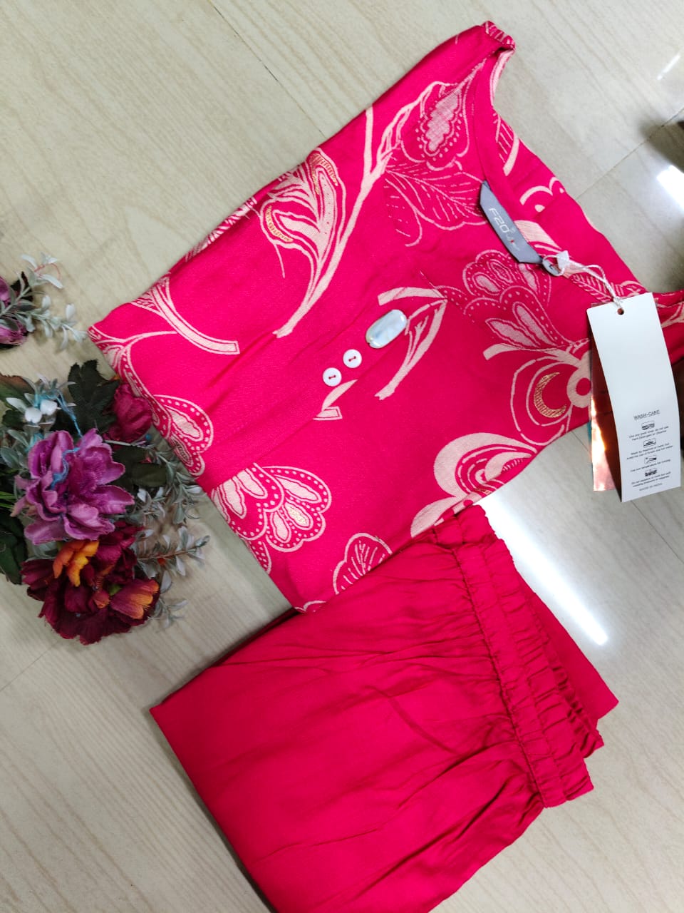 A Line Vertican Silk Kurti  AVS30