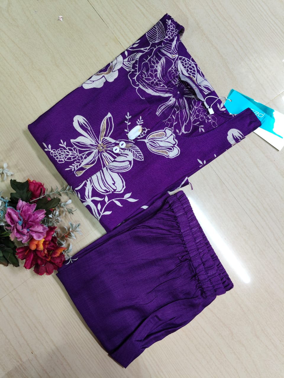 A Line Vertican Silk Kurti  AVS31
