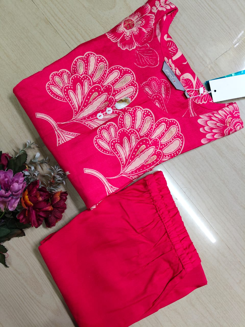 A Line Vertican Silk Kurti  AVS30
