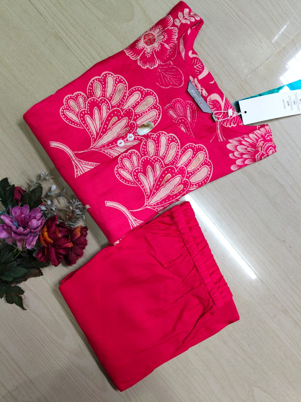 A Line Vertican Silk Kurti  AVS30