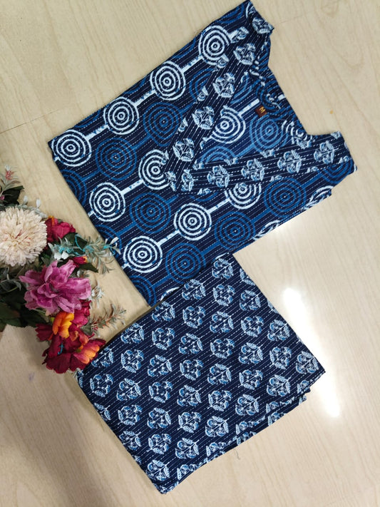 V neck Kurthi with Pant  ALN38
