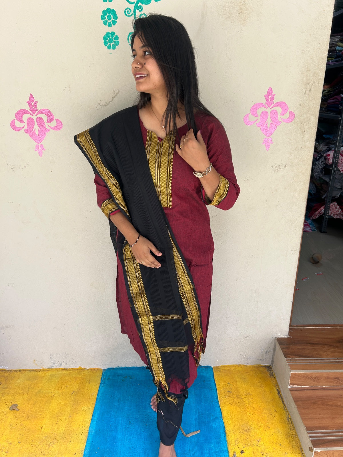 Petals Dupatta Sets - FDS76