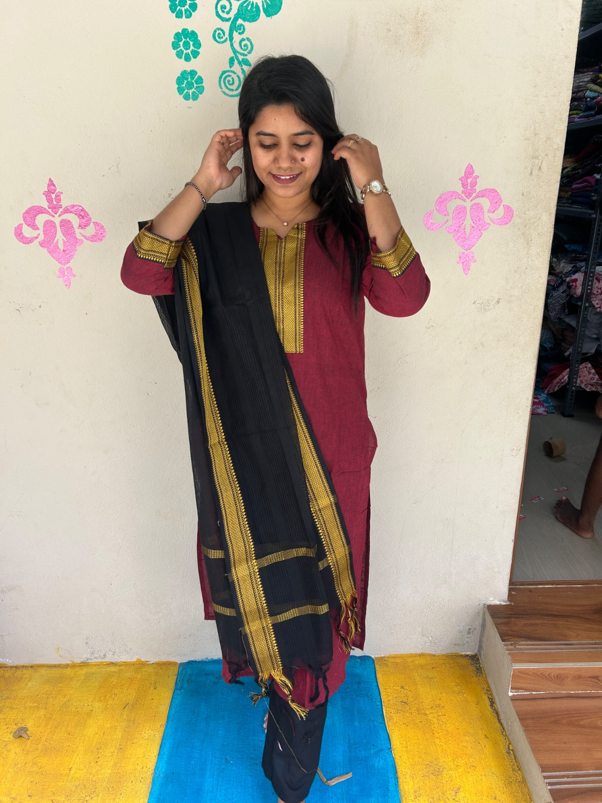 Petals Dupatta Sets - FDS76