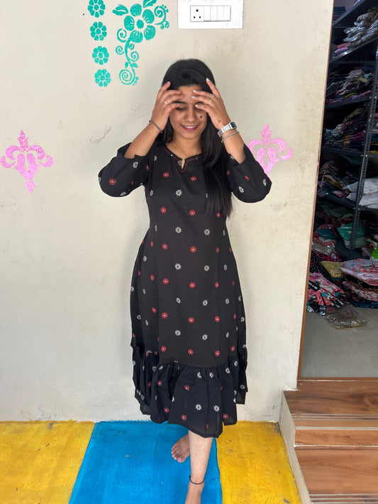 Cotton A Line Kurti - CAF27
