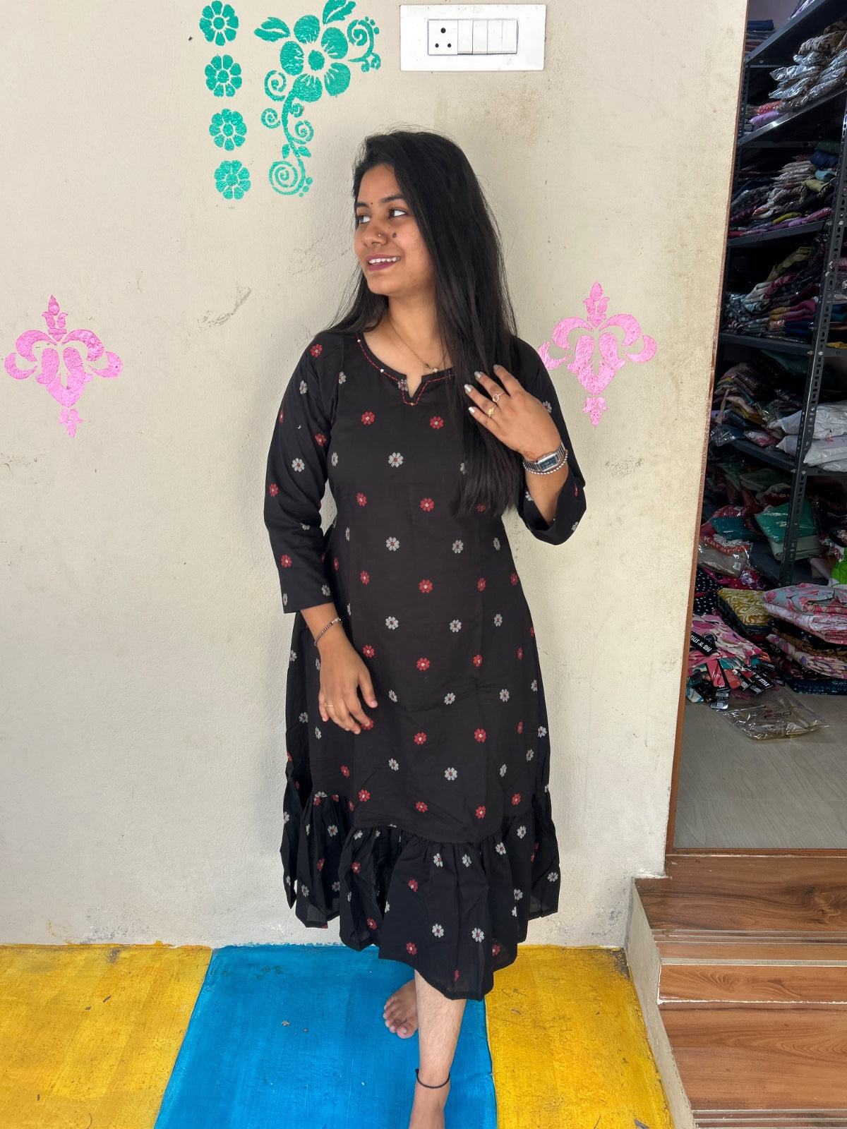 Cotton A Line Kurti - CAF27